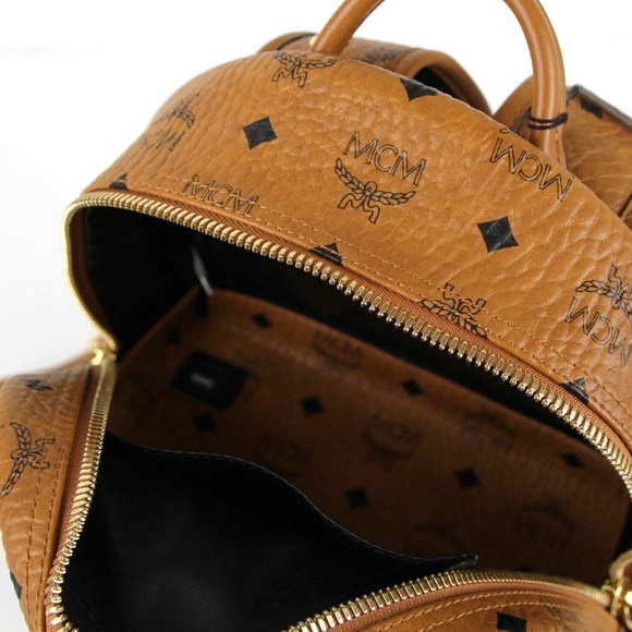 MCM x WIZPAK Cognac Brown Backpack Limited Edition with Dust bag & Shopping Bag - Picture 10 of 11